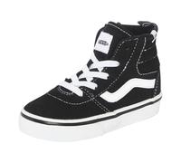 Sneaker VANS "ASHWOOD HI DECON SIDE ZIP", Kinder, Gr. 26, schwarz, weiß, Leder, Synthetik, Textil, Schuhe Sneaker, für Kinder (79822661-26) schwarz, weiß