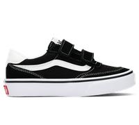 Vans Unisex Kinder Brooklyn Sneaker, Veloursleder Leinwand Schwarz Weiß, 29 EU