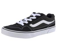 Sneaker VANS "CALDRONE", Kinder, Gr. 32, schwarz, Leder, Schuhe Sneaker, mit kontrastfarbenem Logobadge an der Ferse (47300447-32) schwarz