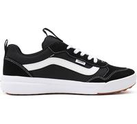 Sneaker VANS "Range EXP", Damen, Gr. 40, schwarz-weiß (schwarz), Leder, Textil, unifarben mit Farbeinsatz, Schuhe Skaterschuh Schnürschuh Sneaker low, angelehnt an das Design vom Ultrarange (23602269-