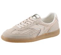 Sneaker VERBENAS "SOUND TROPIC", Damen, Gr. 38, beige kombiniert, Leder, Synthetik, Textil, Flechtoptik, unifarben mit Farbeinsatz, Basic, Schuhe Sneaker, Retrosneaker, Schnürer, Freizeitschuh mit Fle