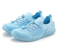 Sneaker VIVANCE BY LASCANA "Halbschuh, Freizeitschuh, Slip-On-Sneaker, Sommer Sneaker", Damen, Gr. 43, blau (hellblau), Obermaterial: 50% Lederimitat, 50% Textilmaterial. Decksohle: 100% Textilmateria