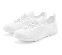 Sneaker VIVANCE BY LASCANA "Halbschuh, Freizeitschuh, Slip-On-Sneaker, Sommer Sneaker", Damen, Gr. 44, weiß, Obermaterial: 50% Lederimitat, 50% Textilmaterial. Decksohle: 100% Textilmaterial. Futter: 
