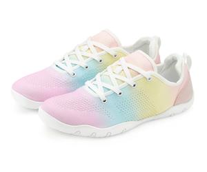 Sneaker VIVANCE "Schnürhalbschuh", Damen, Gr. 37, bunt (rose, gelb, blau), Obermaterial: 50% Lederimitat, 50% Textilmaterial. Decksohle: 100% Textilmaterial. Futter: 100% Textilmaterial. Laufsohle: 10
