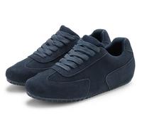 Sneaker VIVANCE "Schnürhalbschuh, Freizeitschuh", Damen, Gr. 41, blau, Obermaterial: 100% Rindsleder. Decksohle: 100% Textilmaterial. Futter: 100% Textilmaterial. Laufsohle: 100% Synthetik, Veloursled