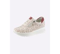 Sneaker WALDLÄUFER, Damen, Gr. 6,5, elfenbein, bedruckt, Nubukleder, Veloursleder, Schuhe Sneaker (86455609-6,5) elfenbein, bedruckt