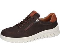 Sneaker WALDLÄUFER "H-BRUNO", Herren, Gr. 10 (44,5), dunkelbraun, cognac, Nubukleder, Schuhe Sneaker, Halbschuh, Freizeitschuh, Bequemschuh in Komfortweite H (= sehr weit) (78805361-10)