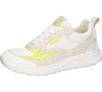 Sneaker WALDLÄUFER "H-LAILA", Damen, Gr. 7,5 (41), weiß, limette, Synthetik, Textil, Schuhe Sneaker, Keilsneaker, Komfortschuh in veganer Verarbeitung, H-Weite (73740656-7,5) weiß, limette