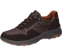 Sneaker WALDLÄUFER "H-MAX", Herren, Gr. 11,5 (46,5), braun (dunkelbraun), Nappaleder, Nubukleder, Schuhe Sneaker, Bequemschuh, Halbschuh, Schnürschuh in Komfortweite H = sehr weit (81627224-11,5) dunk