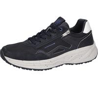 Sneaker WALDLÄUFER "H-PABLO", Herren, Gr. 10 (44,5), blau (nachtblau, weiß), Nappaleder, Textil, Veloursleder, Schuhe Sneaker, Schnürschuh, Halbschuh in Komfortweite H (= sehr weit) (82526628-10) nach