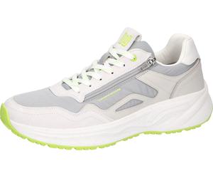 Sneaker WALDLÄUFER "H-PABLO", Herren, Gr. 8,5 (42,5), hellgrau, weiß, Nappaleder, Textil, Veloursleder, Schuhe Sneaker, Schnürschuh, Halbschuh in Komfortweite H (= sehr weit) (78171452-8,5) hellgrau,
