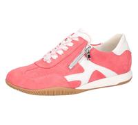 Sneaker WALDLÄUFER "H-PAMELA", Damen, Gr. 5 (38), rosa (lachs, weiß), Nappaleder, Veloursleder, kontrastfarbene Details, Schuhe Sneaker, Halbschuh, Freizeitschuh, Schnürschuh, Komfortweite H (= sehr w