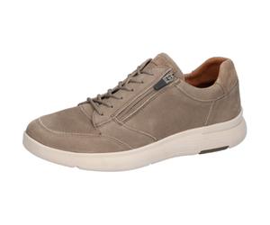 Sneaker WALDLÄUFER "HEIKO", Herren, Gr. 10 (44,5), beige, Nubukleder, Veloursleder, unifarben, Schuhe Sneaker, Komfortschuh, Halbschuh in Bequemweite H (= sehr weit) (79042153-10) beige