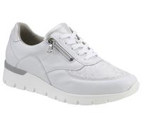 Sneaker WALDLÄUFER "K-RAMONA-Soft", Damen, Gr. 6 (39), silber (weiß, silberfarben), Nappaleder, Nubukleder, Textil, Schuhe Sneaker, in Weite K, mit Orthotritt, Freizeitschuh, Halbschuh, Schnürschuh (7