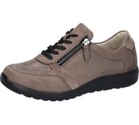 Sneaker WALDLÄUFER "M-IRA-Soft", Damen, Gr. 4,5 (37,5), grau, Nubukleder, Textil, Veloursleder, Schuhe Sneaker, Komfortschuh, Bequemschuh mit Orthotritt-Ausstattung, M-Weite (57550662-4,5) grau