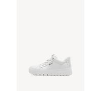 Tamaris Damen Sneaker Comfort – Step IN Leder, Wide Fit, Weiß, Größe 36