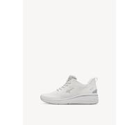 Tamaris Sneaker Lederimitat/Textil Damen Weiß-Kombi Gr. 40