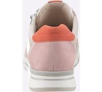 Sneaker CAPRICE, Damen, Gr. 41, orange (weiß, orange), Glattleder, Veloursleder, Schuhe Sneaker (70418907-41) weiß, orange