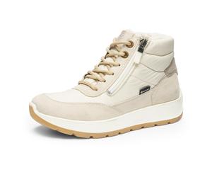 Sneakerboots ARA "NEW YORK", Damen, Gr. 8,5 (42,5), beige (creme, hellbeige), Textil, Veloursleder, Schuhe Sneakerboots, Winterboots, Snowboots mit Gore-Tex, H-Weite (26090329-8,5) creme, hellbeige