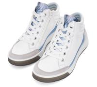 Sneakerboots ARA "ROM", Damen, Gr. 4 (37), blau (weiß, hellblau), Glattleder, Veloursleder, Schuhe Sneakerboots, Schnürboots, Retro Sneaker, Higt Top Sneaker in G-Weite (19406218-4)