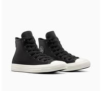 Sneakerboots CONVERSE "CHUCK TAYLOR ALL STAR", Mädchen, Gr. 37, schwarz-weiß (schwarz, cold stare, egret), Leder, Schuhe Sneakerboots, Winterschuhe, Schnürboots, Sneaker, wasserdicht, gefüttert (77874