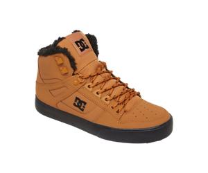 Sneakerboots DC SHOES "PURE HIGH-TOP WC WNT", Herren, Gr. 42, braun (wheat, schwarz), Leder, mehrfarbig, Schuhe Sneakerboots, Winterschuhe, Winterboots, Schnürboots, Wintersneaker, gefüttert (72887430