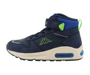 Sneakerboots KAPPA "Finno", Jungen, Gr. 33, blau (navy, lime), Synthetik, Schuhe Sneakerboots, Winterschuhe, Winterboots, Sneaker (83041112-33) navy, lime