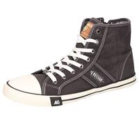 Sneakerboots LERROS, Herren, Gr. 46, grau (schwarz), Textil, kontrastfarbene Details, Schuhe Sneakerboots, High Top Sneaker, Schnürboots, Canvas-Boots mit Reißverschluss (15554668-46) schwarz