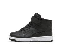 Sneakerboots PUMA "REBOUND SLAM MID WTR AC PS", Mädchen, Gr. 32, schwarz (puma schwarz, puma weiß), Synthetik, Schuhe Sneakerboots, Winterschuhe, Schnürboots, Sneaker (71257135-32) puma schwarz, puma