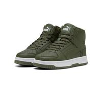 Sneakerboots PUMA "REBOUND SLAM MID WTR JR", Mädchen, Gr. 36, Textil, grün (moss veil, puma weiß), Synthetik, Schuhe Sneakerboots, Winterschuhe, Schnürboots, Sneaker (44305823-36) moss veil, puma weiß