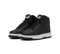 Sneakerboots PUMA "REBOUND SLAM MID WTR JR", Mädchen, Gr. 39, schwarz-weiß (puma schwarz, puma weiß), Synthetik, Schuhe Sneakerboots, Winterschuhe, Schnürboots, Sneaker (90383966-39) puma schwarz, pum