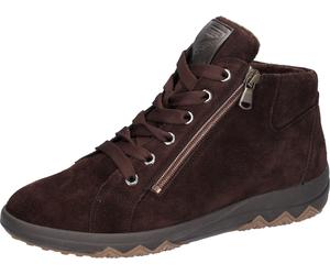 Sneakerboots WALDLÄUFER "H-TERESA", Damen, Gr. 6 (39), braun (dunkelbraun), Nappaleder, Veloursleder, unifarben mit Farbeinsatz, Schuhe Sneakerboots, Schnürboots, Stiefelette, Bequemschuh in Komfortwe