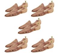 Sneakerprofi Schuhspanner aus Zedernholz Echtholz für Damen und Herren mit Doppelfeder Optimale Passform und Ventilation 5 Paar, Schuhspanner:46/48