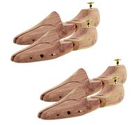 Sneakerprofi Schuhspanner aus Zedernholz Echtholz für Damen und Herren mit Doppelfeder Optimale Passform und Ventilation 2 Paar, Schuhspanner:40/41