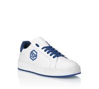 Sneaker PHILIPP PLEIN "Low-Top-Sneaker", Herren, Gr. 41, Normalschaft, 0108, weiß, middleblau, Schuhe Sneaker (62100308-41) 0108, weiß, middleblau