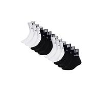Sneakersocken ADIDAS ORIGINALS "Socken Cushioned 3S Linear 12er Pack", Herren, Gr. 43-45, bunt (2xschwarz, 2xweiß), Obermaterial: 71% Baumwolle CO. 26% Polyester PES. 2% Elasthan EL. 1% Nylon NY., Soc