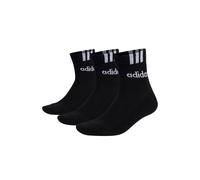 Sneakersocken ADIDAS ORIGINALS "Socken Cushioned 3S Linear 3er Pack", Damen, Gr. 37-39, schwarz, Obermaterial: 71% Baumwolle CO. 26% Polyester PES. 2% Elasthan EL. 1% Nylon NY., Socken Sneakersocken (