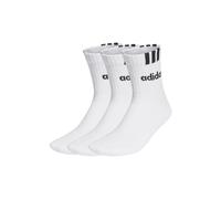 Sneakersocken ADIDAS ORIGINALS "Socken Cushioned 3S Linear 3er Pack", Herren, Gr. 43-45, weiß, Obermaterial: 71% Baumwolle CO. 26% Polyester PES. 2% Elasthan EL. 1% Nylon NY., Socken Sneakersocken (29