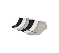Sneakersocken ADIDAS ORIGINALS "Socken Thin Linear Low-Cut 6er Pack", Herren, Gr. 46-48, bunt (schwarz, grau, weiß), Obermaterial: 70% Baumwolle CO. 27% Polyester PES. 2% Elasthan EL. 1% Nylon NY., So
