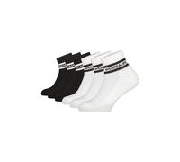 Sneakersocken ALIFE & KICKIN, Herren, Gr. 39-42, mix schwarz, brilliant weiß, 75% Baumwolle, 20% Polyester, 3% Polyamid, 2% Elasthan, Socken Sneakersocken, Sneakersocken knöchelhoch mit Streifen, aus 