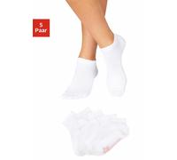 Sneakersocken ARIZONA, Damen, Gr. 35-38, weiß, Baumwolle, Elasthan, Polyamid, uni und gemustert, elastisch, Socken Sneakersocken, mit süßem Pfotendesign unter der Sohle (274830-35) weiß