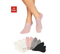 Sneakersocken BENCH. "Damen Füßlinge, Rutschfest Silikon, Atmungsaktive Kurzsocken", Herren, Gr. 39-42, bunt (3x ecru, 2x grau, 2x rosa, 3x schwarz), Baumwolle, Baumwollmischung, Elasthan, Polyamid, u