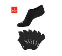 Sneakersocken BENCH., Herren, Gr. 35-38, schwarz (6x schwarz), Baumwollmischung, unifarben, elastisch, Socken Sneakersocken, nicht sichtbar in Sneakern (27600903-35) 6x schwarz