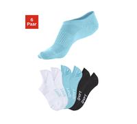Sneakersocken BENCH., Herren, Gr. 43-46, bunt (2x türkis, 2x weiß, 2x schwarz), Baumwollmischung, unifarben, elastisch, Socken Sneakersocken, nicht sichtbar in Sneakern (57929245-43) 2x türkis, 2x wei