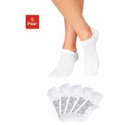 Sneakersocken BENCH. "Niedrige Sneaker Socken, Damen Baumwolle Sportsocken Atmungsaktiv", Herren, Gr. 35-38, weiß, Baumwolle, Elasthan, Polyamid, unifarben, elastisch, Socken Sneakersocken, für modisc