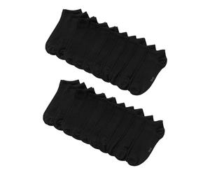 Sneakersocken BONPRIX, Herren, Gr. 35-38, schwarz, Baumwollmischung, unifarben, Socken Sneakersocken, im praktischen Multipack, hoher Baumwollanteil, mit Elasthan (46419369-35) schwarz