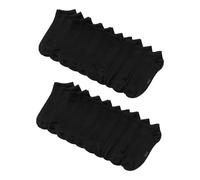 Sneakersocken BONPRIX, Herren, Gr. 43-46, schwarz, Baumwollmischung, unifarben, Socken Sneakersocken, im praktischen Multipack, hoher Baumwollanteil, mit Elasthan (46419369-43) schwarz