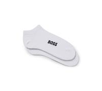 Sneakersocken BOSS "2P AS Logo CC W", Damen, Gr. 39-42, weiß (weiß 100), Baumwollmischung, elastisch, Socken Sneakersocken, mit Logoschriftzug (82804230-39) weiß 100