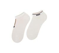 Sneakersocken BOSS "2PAS Iconic VIBamboo", Herren, Gr. 39-42, weiß (weiß 100), Baumwollmischung, unifarben, elastisch, Socken Sneakersocken (63865601-39) weiß 100