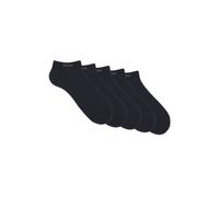 Sneakersocken BOSS "5P AS Uni CC", Herren, Gr. 39-42, blau (dunkelblau 401), Baumwollmischung, unifarben, elastisch, Socken Sneakersocken, mit BOSS Label (90989960-39) dunkelblau 401